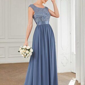 Ever-Pretty Women's Haze Blue Bridesmaid Dress